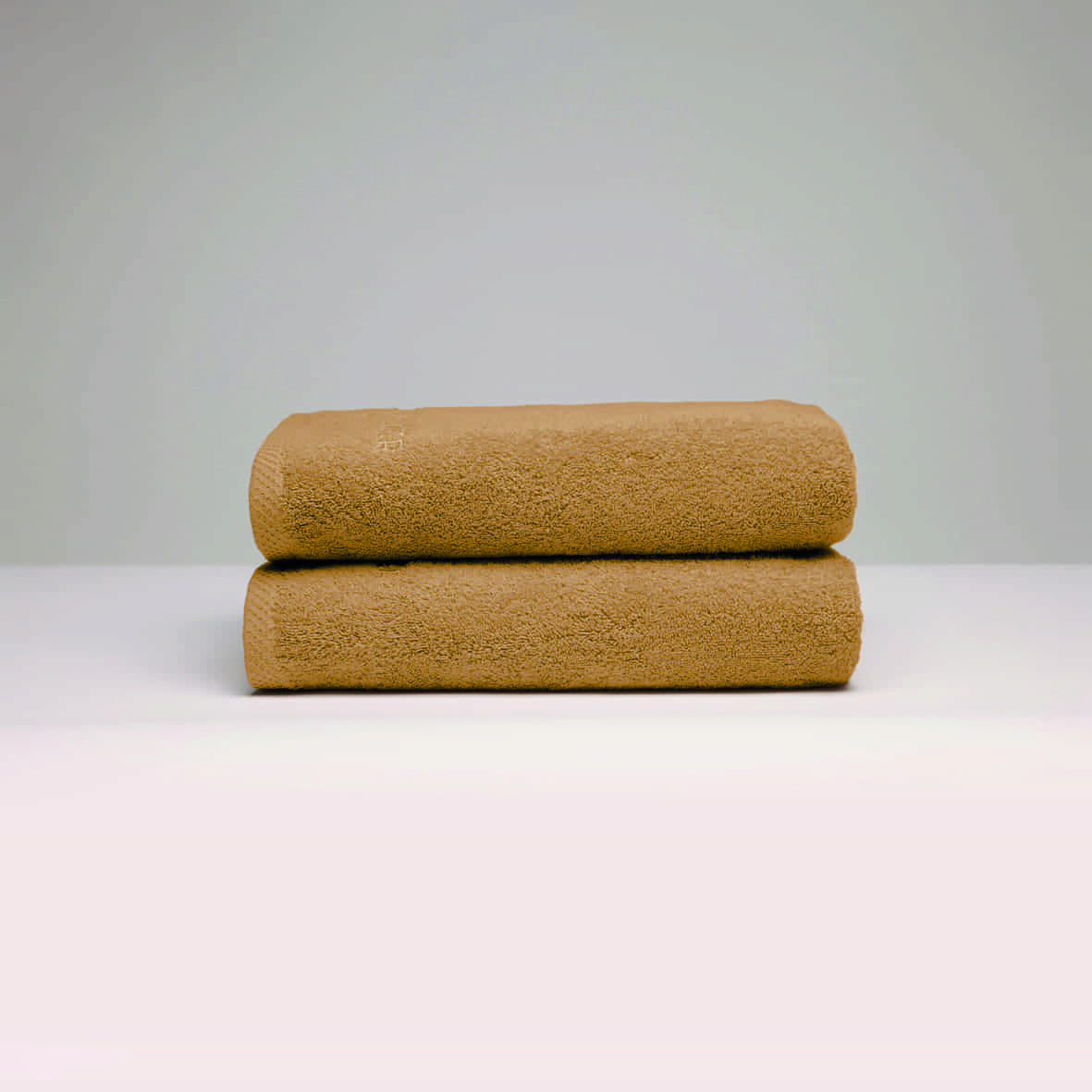 Serviette coton peigné LT - Oasis Jaune moutarde - 2 x (50 x 100 cm)