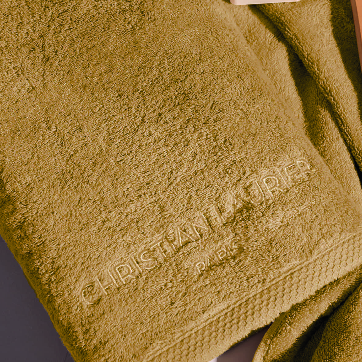 Tapis de bain coton - design 18 Jaune moutarde - 50 x 70 cm – Image 3