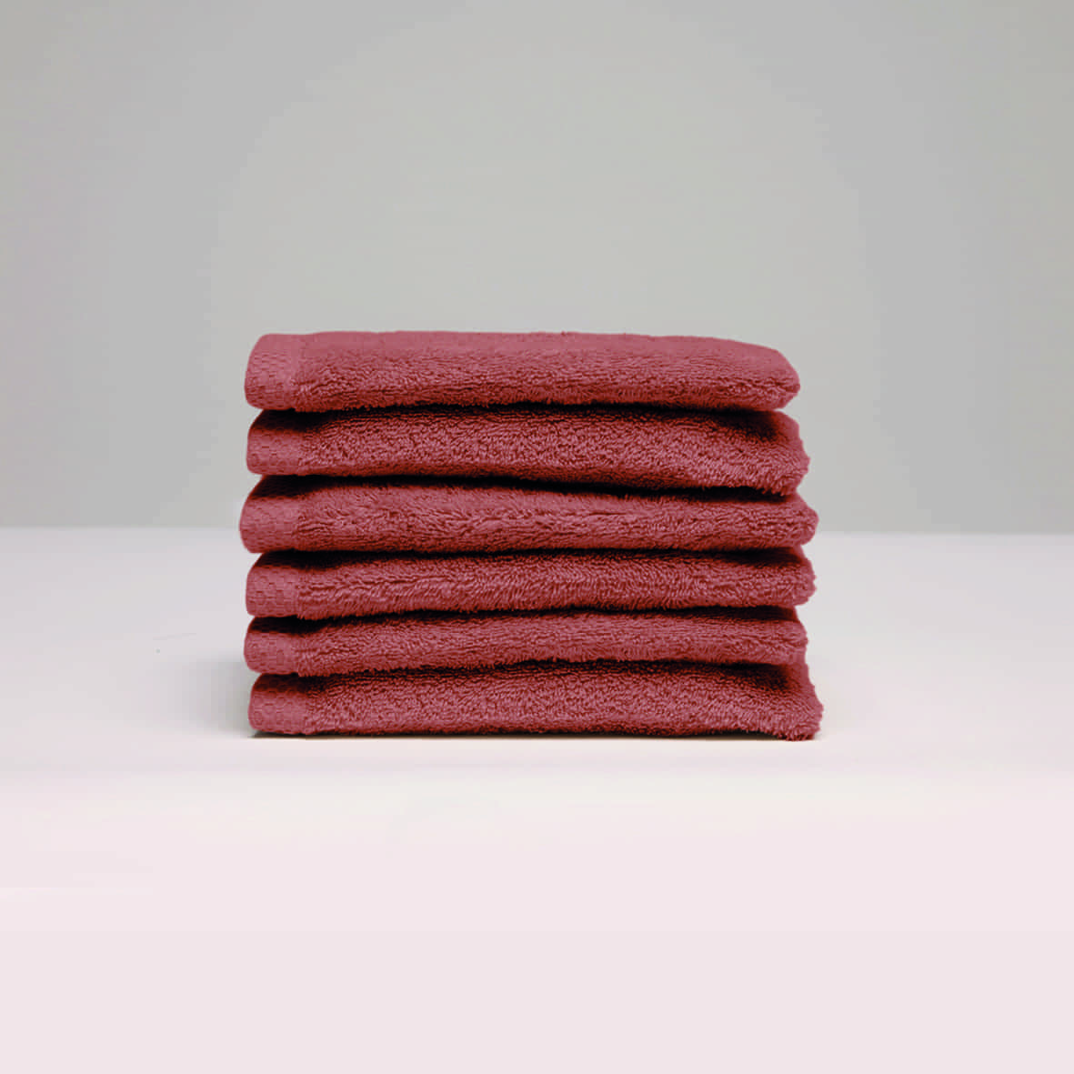 Gant de toilette coton peigné LT - Oasis Terracotta - 6 x (15 x 21 cm)