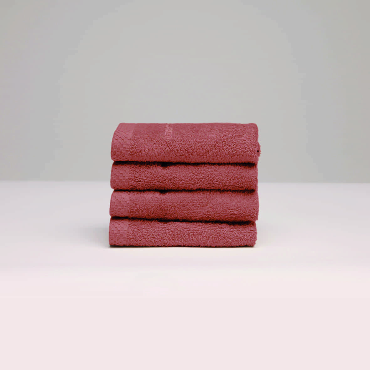 Serviette d'invité coton peigné LT - Oasis Terracotta - 4 x (30 x 30 cm)