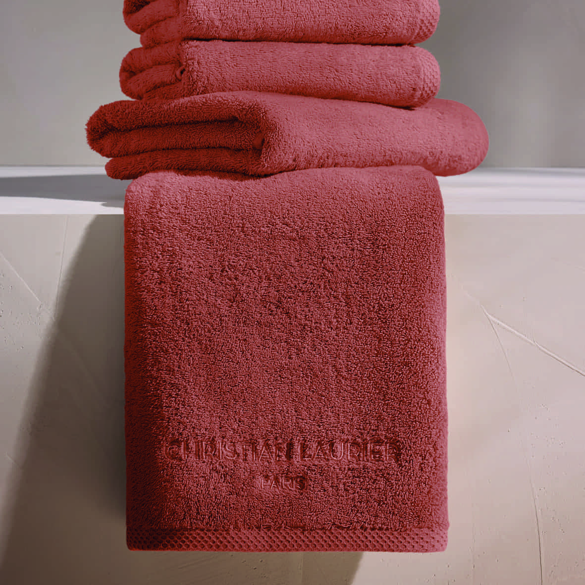 Drap de bain coton peigné LT - Oasis Terracotta - 2 x (70 x 140 cm) – Image 2