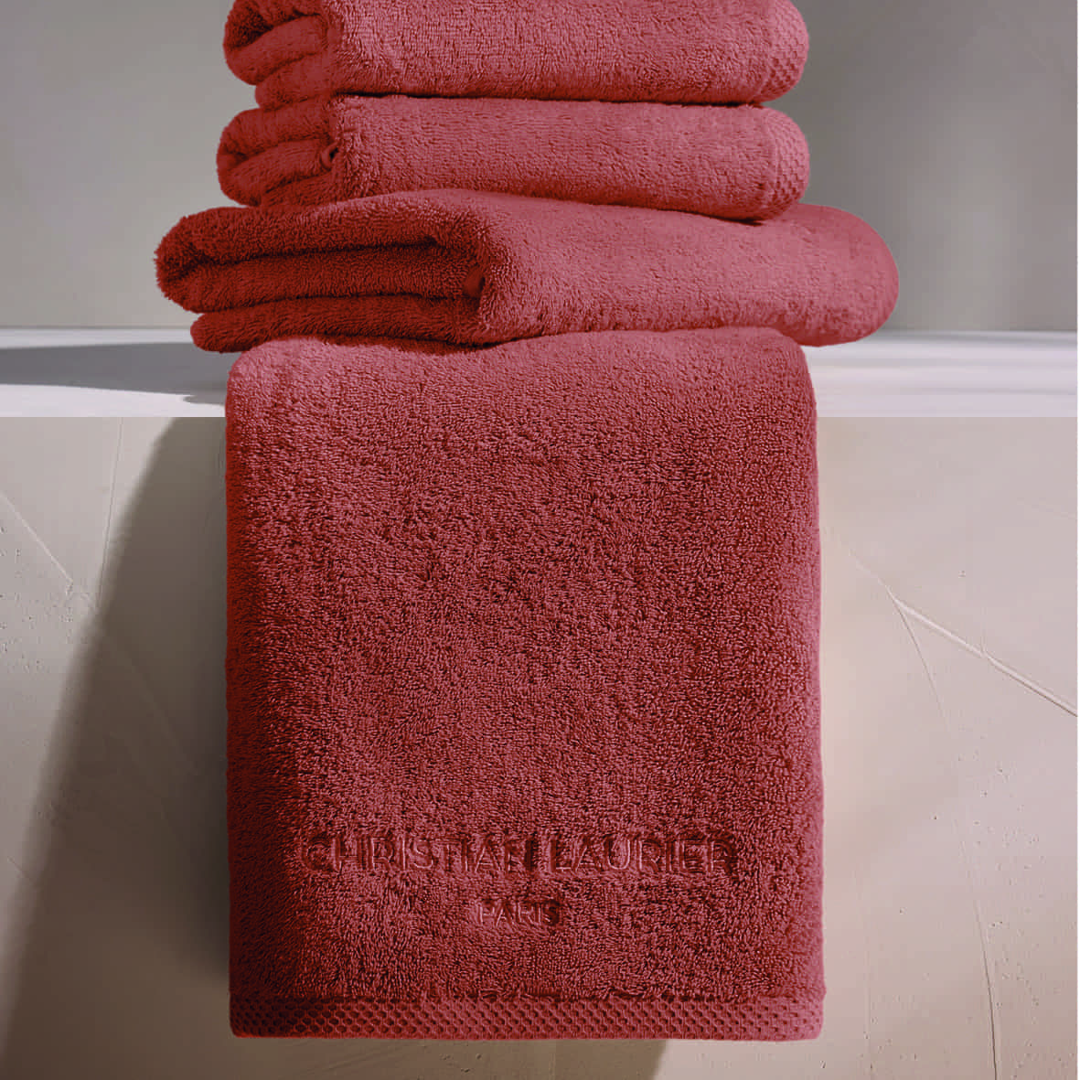 Drap de bain coton peigné LT - Oasis Terracotta - 100 x 150 cm – Image 3