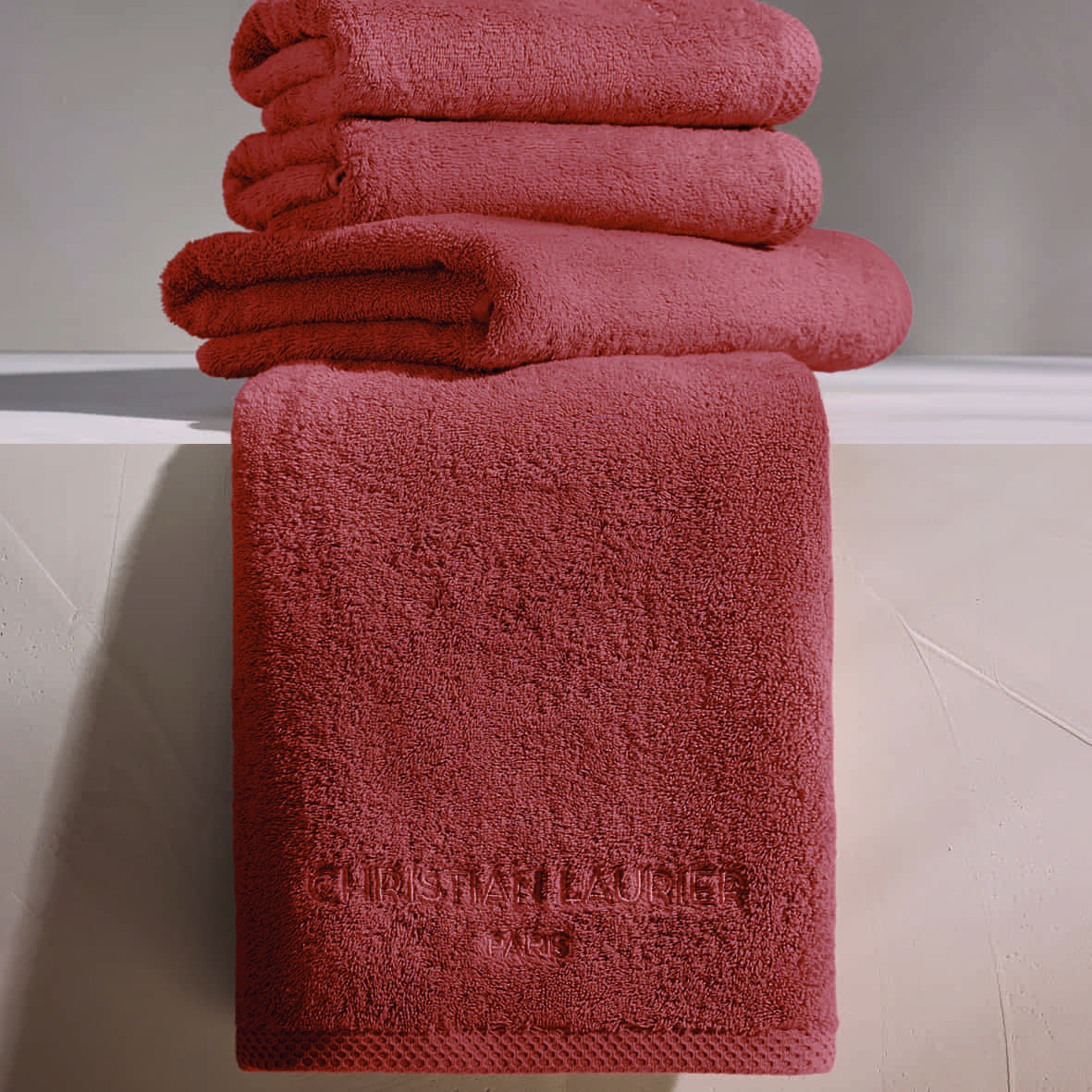 Tapis de bain coton - design 18 Terracotta - 50 x 70 cm – Image 2