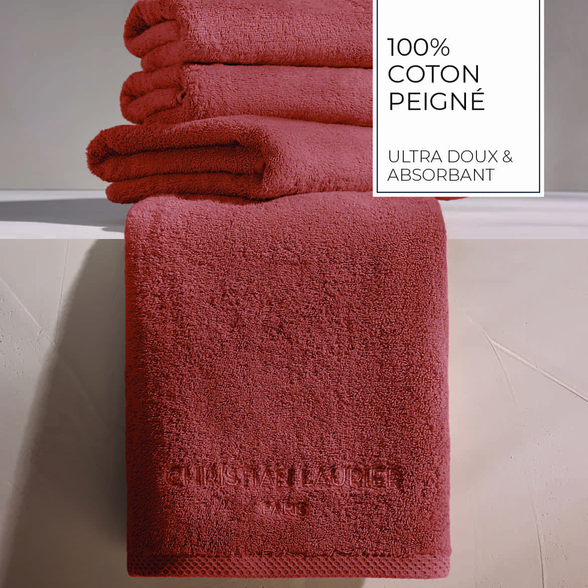 Tapis de bain coton - design 18 Terracotta - 50 x 70 cm – Image 4