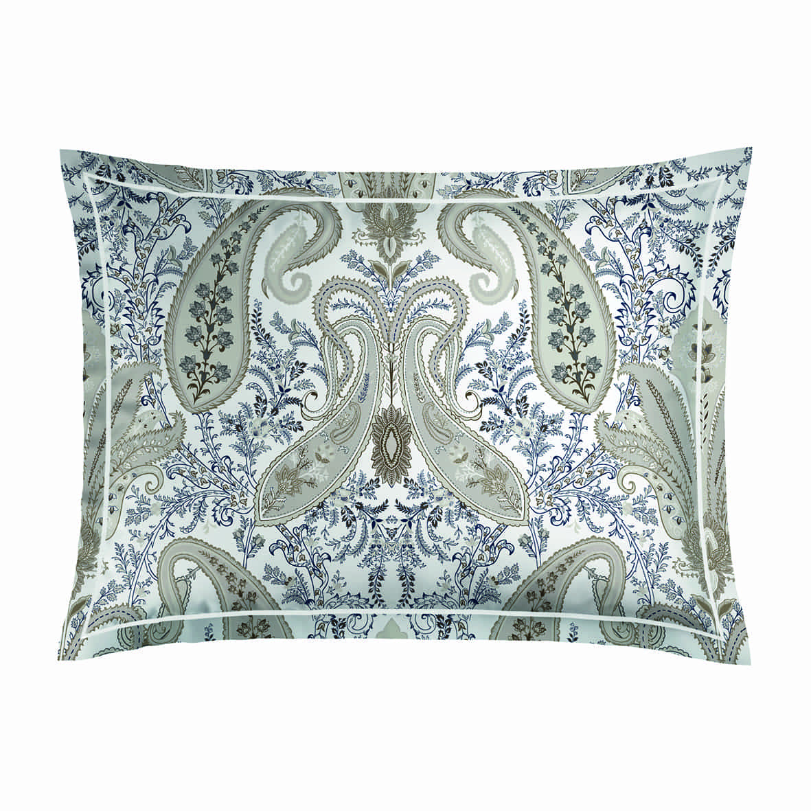 Taie d'oreiller satin de coton - Palais oriental Taupe - 2 x (50 x 70 cm)