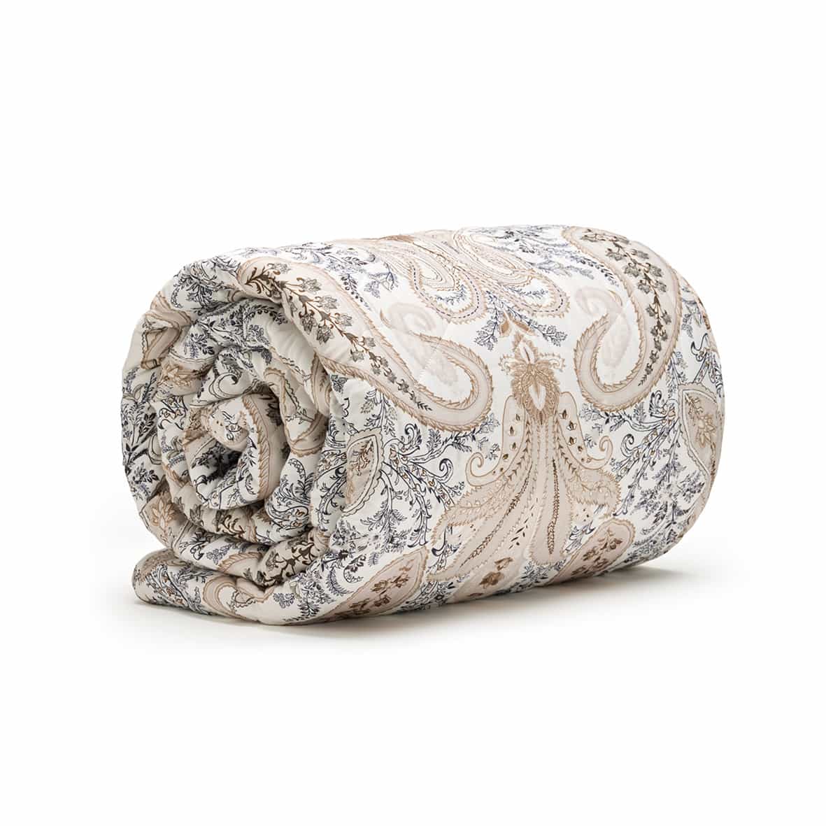 Couvre-lit satin de coton - Palais oriental Taupe - 220 x 250 cm