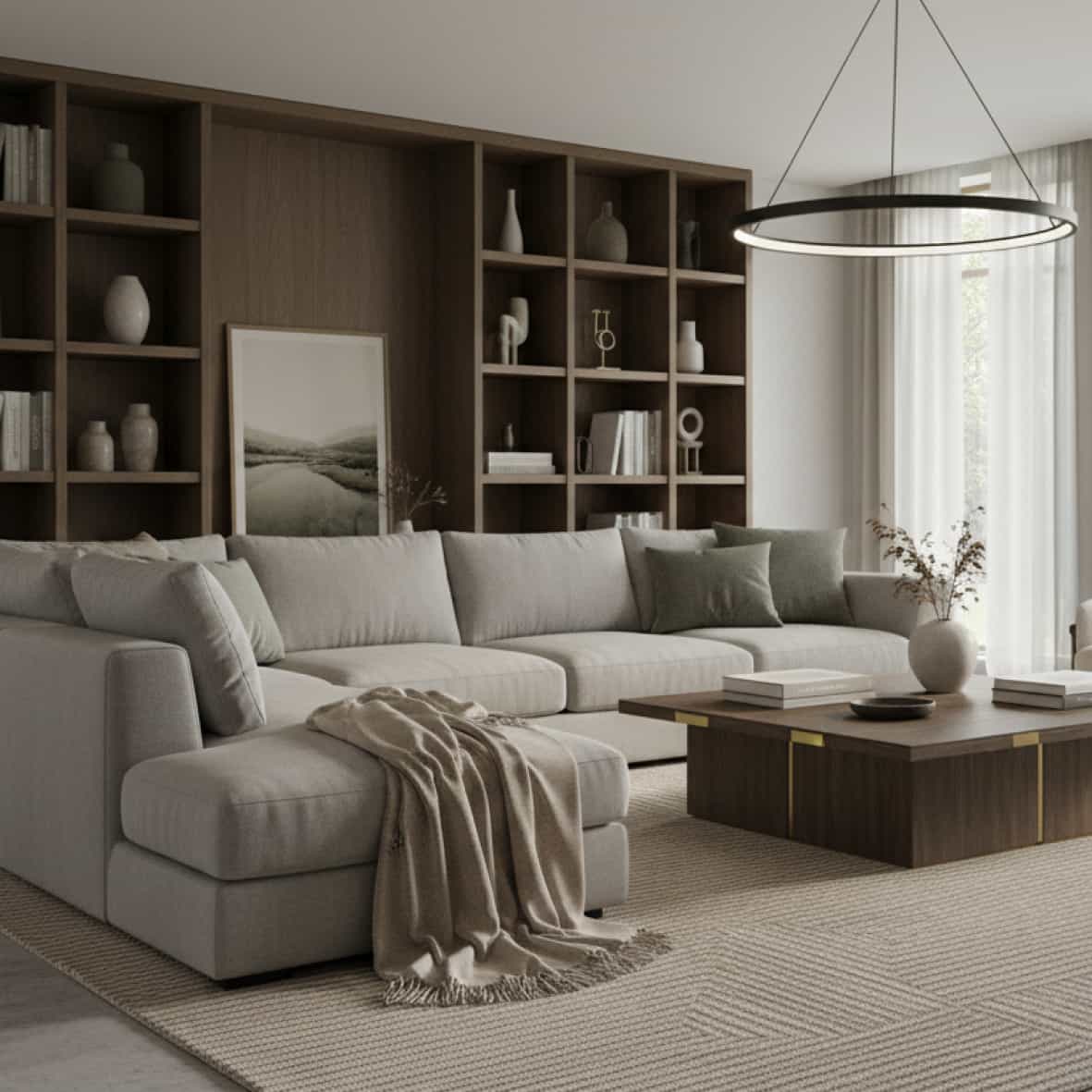 Plaid tissé - Uni Brun foncé - 130 x 180 cm – Image 2