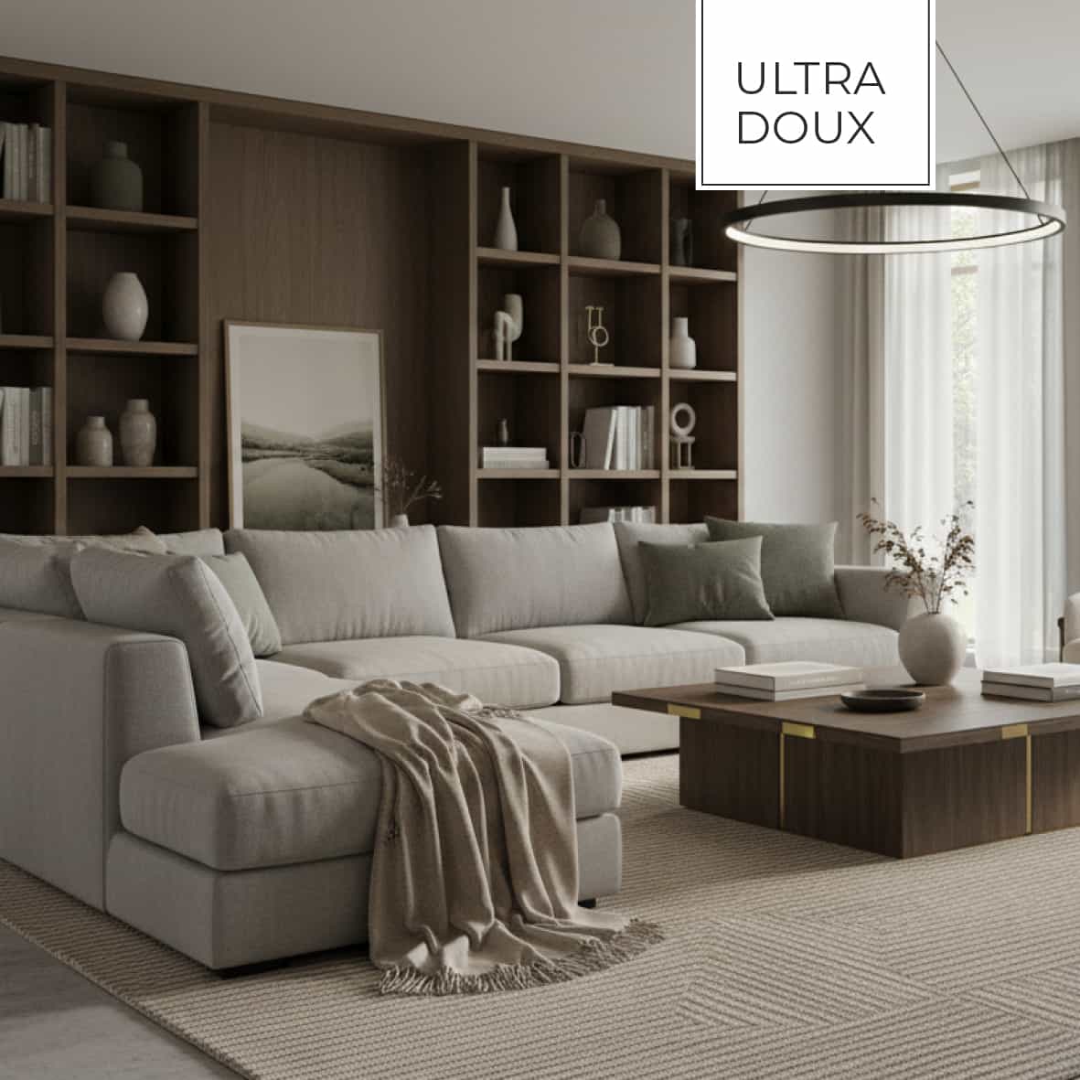 Plaid tissé - Uni Brun foncé - 130 x 180 cm – Image 3