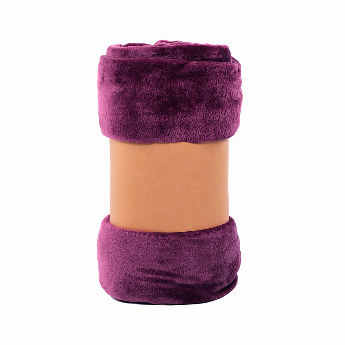 Plaid en polaire -  Bordeaux -130 x 160 cm