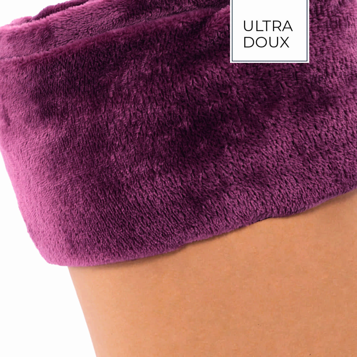 Plaid en polaire - Bordeaux -130 x 160 cm – Image 3