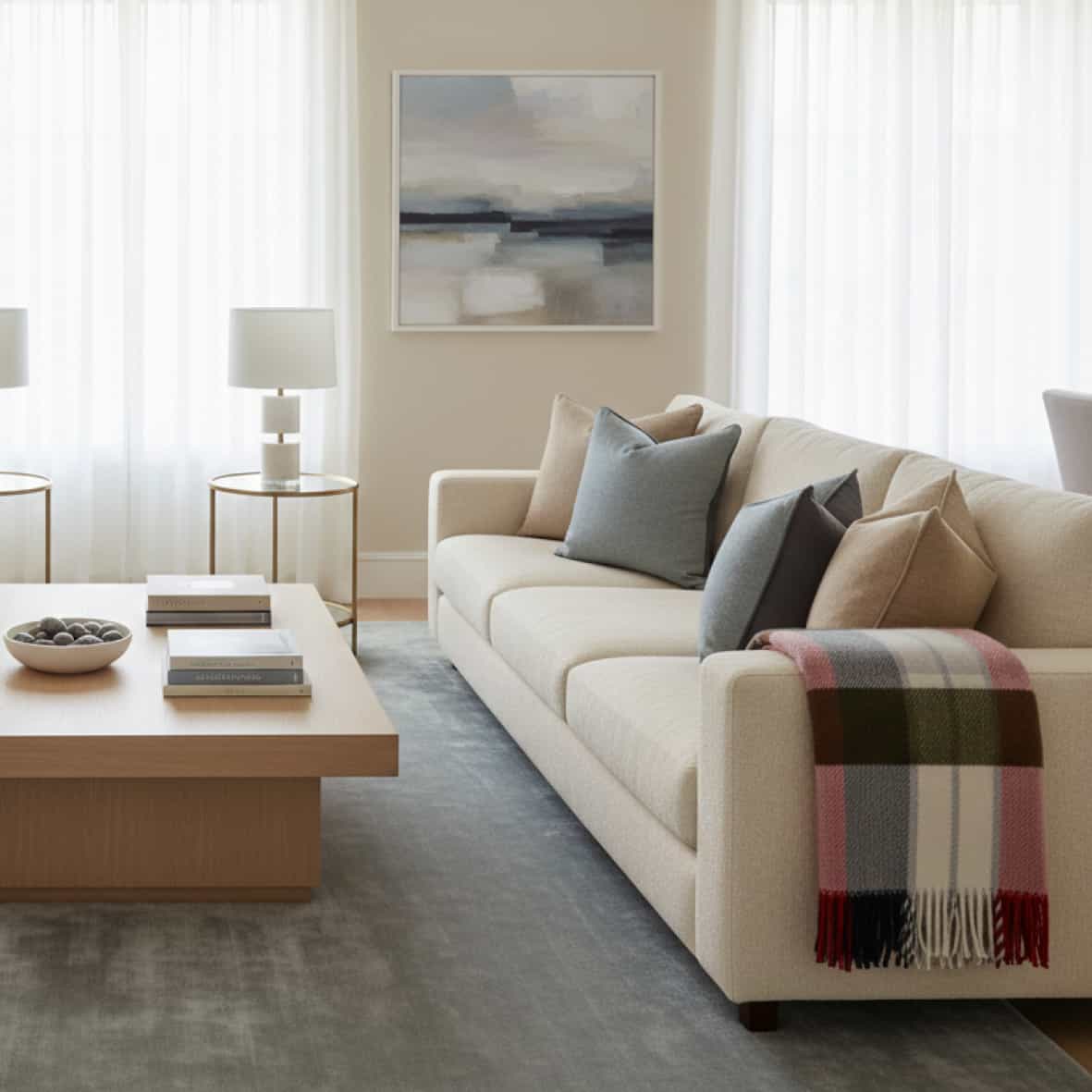 Plaid tissé - Tartan Rouge / Bleu - 130 x 180 cm – Image 2