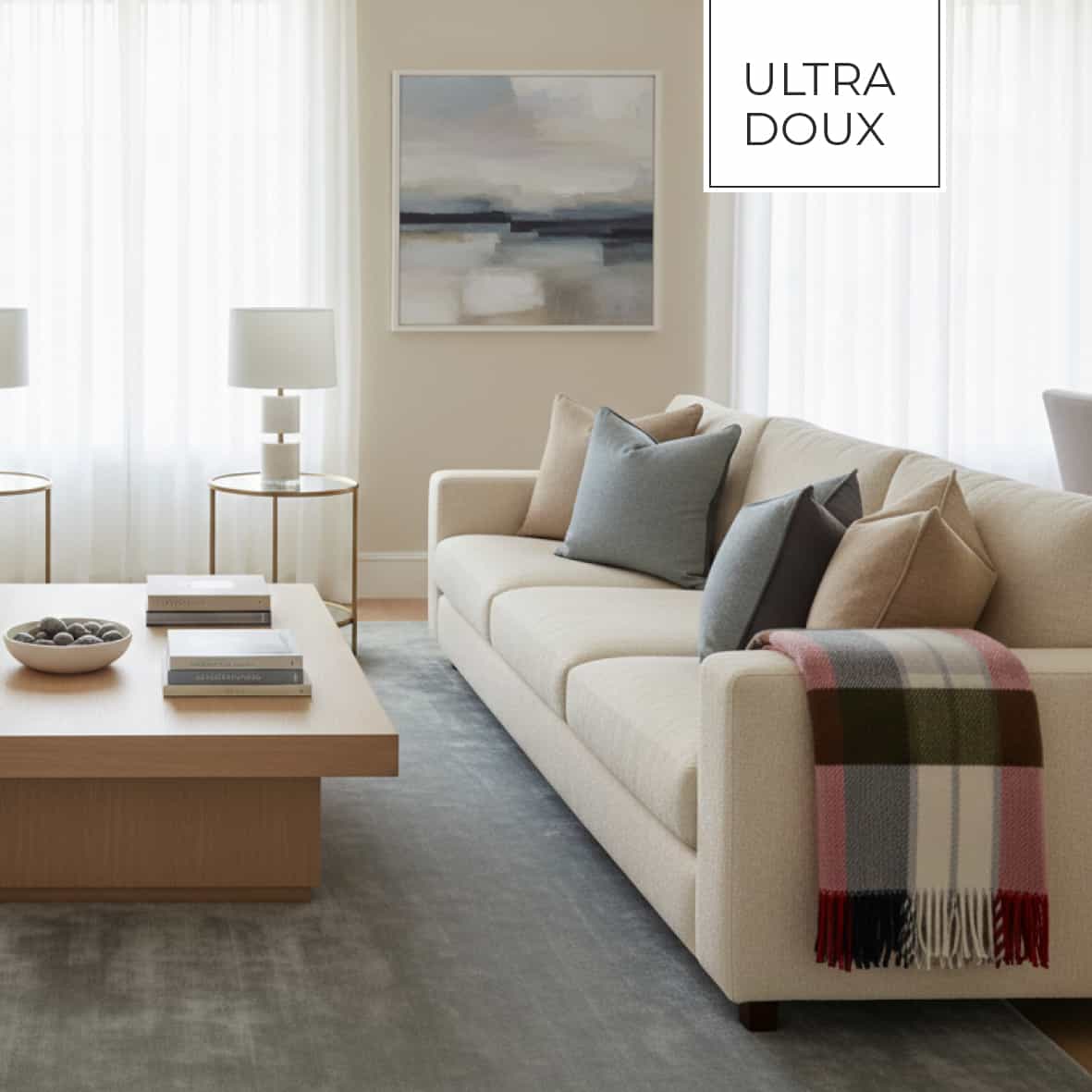 Plaid tissé - Tartan Rouge / Bleu - 130 x 180 cm – Image 3