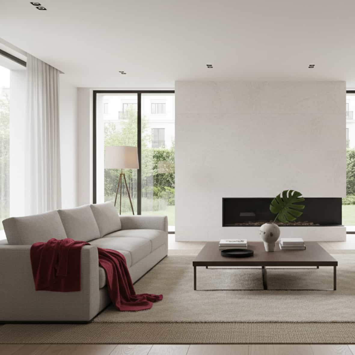 Plaid en polaire - Diamond Bordeaux - 220 x 250 cm – Image 2