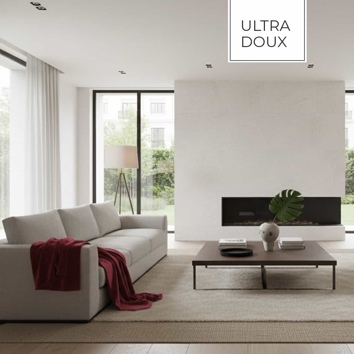 Plaid en polaire - Diamond Bordeaux - 220 x 250 cm – Image 3